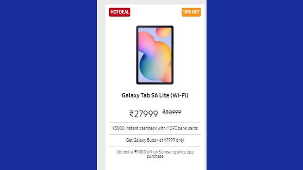 Samsung Galaxy Tab S6 Lite (Wi-Fi) 