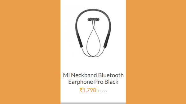 Mi Neckband Bluetooth Earphone Pro Black