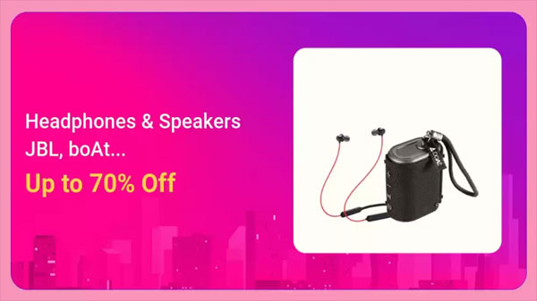 Up To 70% Off On Headphones And Speakers