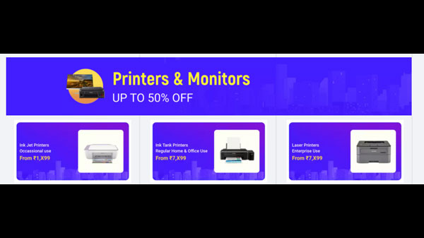 Up To 80% Off On Printers And Monitors