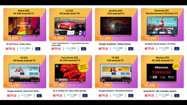 Amazon Sale 50% Off On Smart TVs