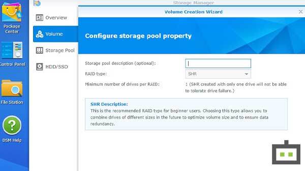 Create Volume Using Synology Hybrid RAID (SHR)