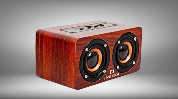 Live Tech Mini Jalsa Wireless TWS Wooden Speaker