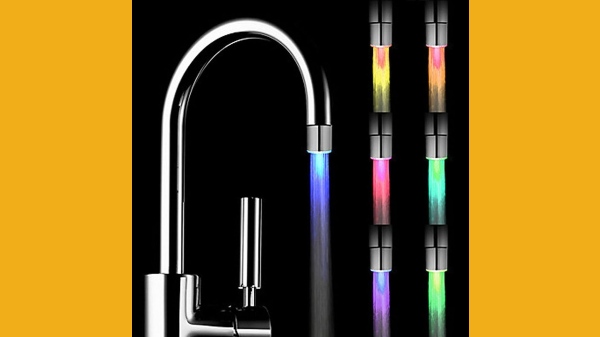 QAWACHH Metal Water Faucet Light With Adapter, Multi, Painted Finish