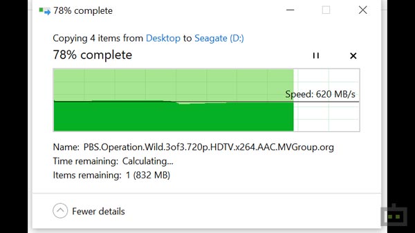 FireCuda Gaming SSD's speed