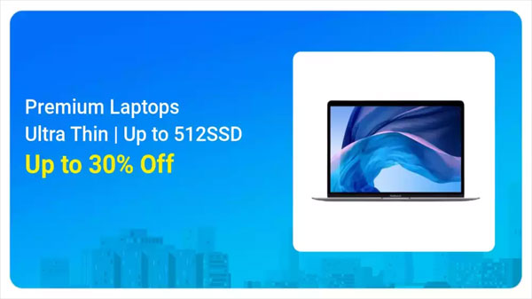 Up To 30% Off On Premium Laptops