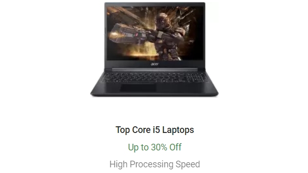 Up To 30% Off On Core i5 Laptops
