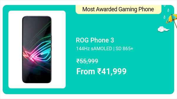 Asus ROG Phone 3 (Black, 128 GB)  (8 GB RAM)