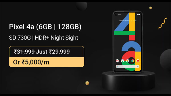 Google Pixel 4a (Just Black, 128 GB)  (6 GB RAM)