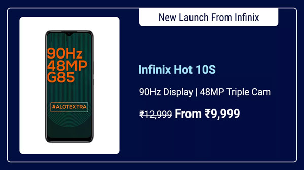 Infinix Hot 10S (Heart Of Ocean, 64 GB)  (4 GB RAM)