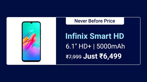 Infinix Smart HD 2021 (Topaz Blue, 32 GB)  (2 GB RAM)