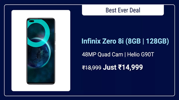 Infinix Zero 8i (Silver Diamond, 128 GB)  (8 GB RAM)