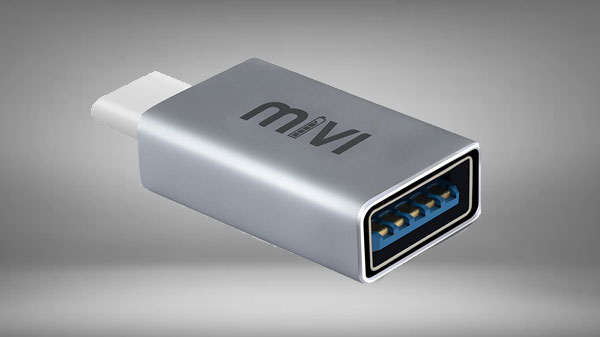 Mivi OAC2A Type-C to USB A Female OTG Adapter - (Grey)