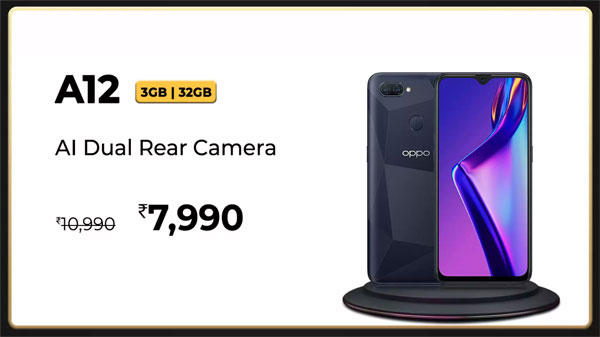 OPPO A12 (Blue, 32 GB)  (3 GB RAM)