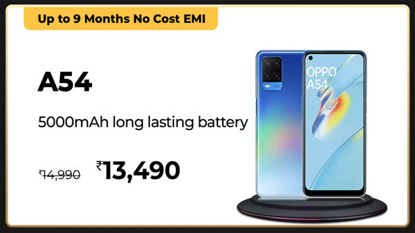 OPPO A54 (Crystal Black, 64 GB)  (4 GB RAM)