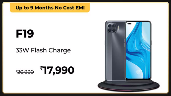 OPPO F19 (Midnight Blue, 128 GB)  (6 GB RAM)