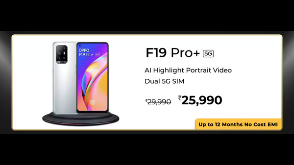 OPPO F19 Pro+ 5G (Space Silver, 128 GB)  (8 GB RAM)
