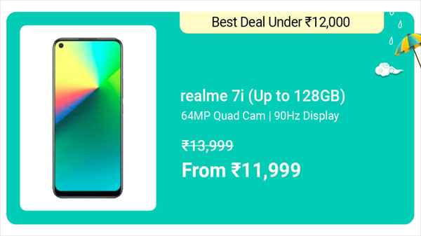 Realme 7i (Fusion Green, 128 GB) (4 GB RAM)
