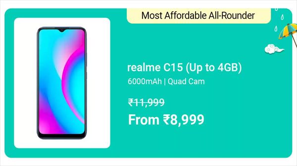 Realme C15 Qualcomm Edition (Power Silver, 64 GB) (4 GB RAM)