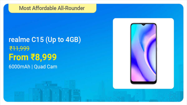 Realme C15 Qualcomm Edition (Power Silver, 64 GB)  (4 GB RAM)