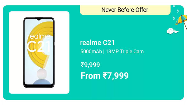 Realme C21 (Cross Black, 32 GB) (3 GB RAM)