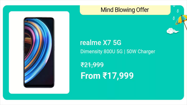 Realme X7 5G (Space Silver, 128 GB) (6 GB RAM)