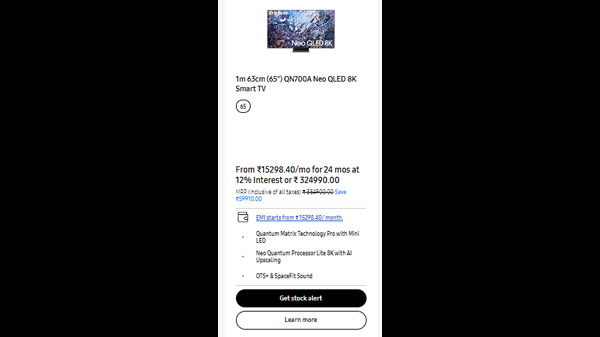 Samsung QN700A Neo QLED 8K Smart TV