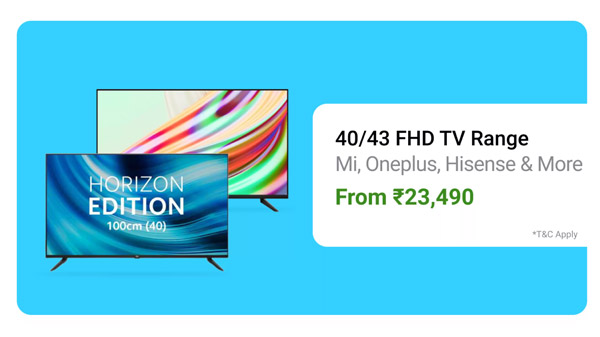 40-Inch TVs Starting From Rs. 23,490