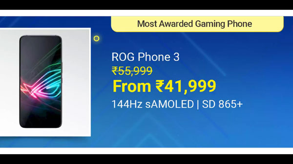 ASUS ROG Phone 3 (Black, 128 GB)  (8 GB RAM)