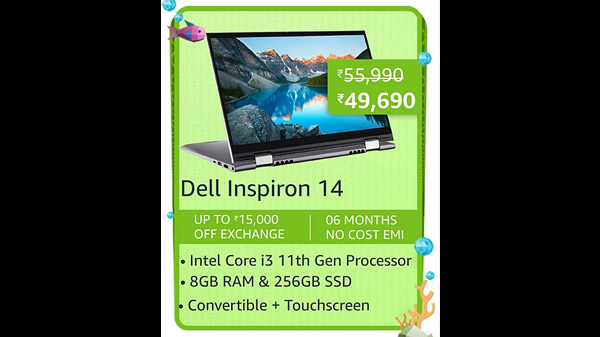 Dell 14 (2021) i3-1125G4 2in1 Touch Screen Laptop