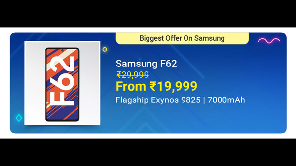 Samsung Galaxy F62 (Laser Green, 128 GB)  (6 GB RAM)