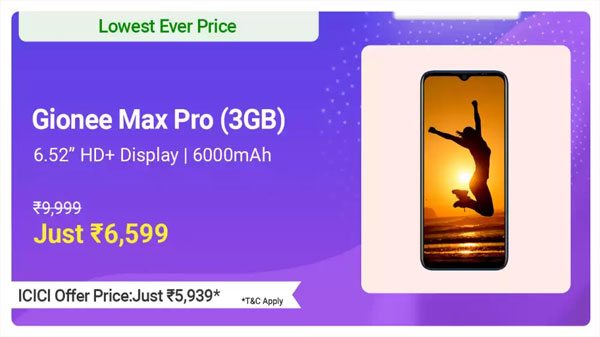 Gionee Max Pro (Red, 32 GB)  (3 GB RAM)