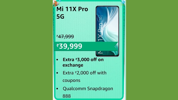Mi 11X Pro 5G (Lunar White, 8GB RAM, 128GB Storage)