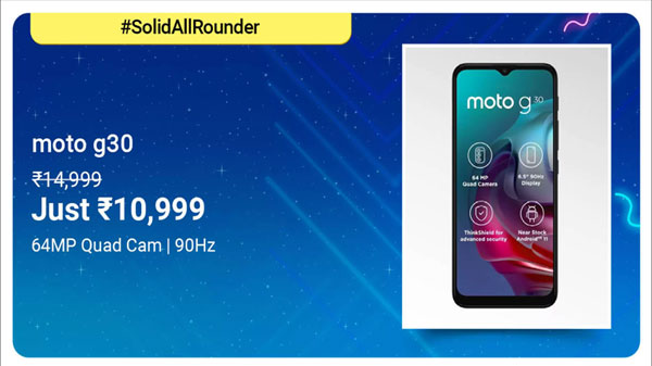 Motorola G30 (Dark Pearl, 64 GB)  (4 GB RAM)