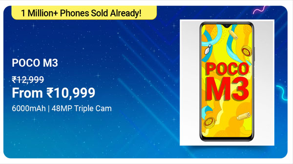 POCO M3 (Power Black, 64 GB)  (6 GB RAM)