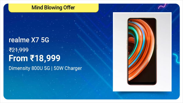 Realme X7 5G (Nebula, 128 GB)  (6 GB RAM)