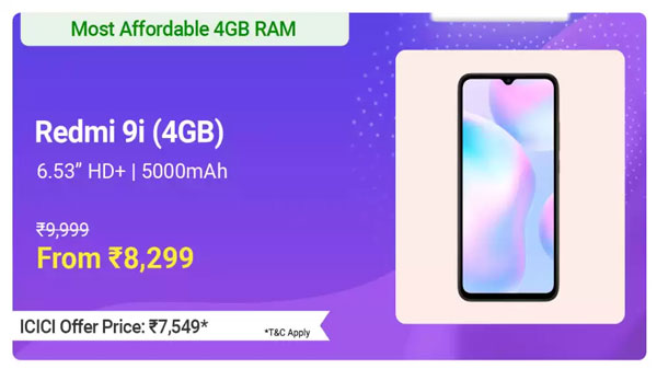 Redmi 9i (Midnight Black, 64 GB)  (4 GB RAM)