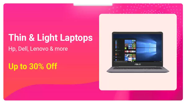 Up To 30% Off On Thin And Light Weight Laptops