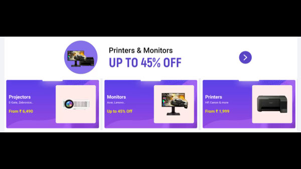 Up To 45% Off On Monitors And Printers