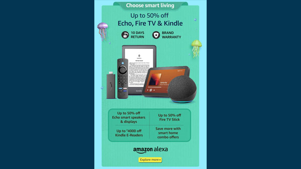 Up To 50% Off On Echo, Fire TV, And Kindle