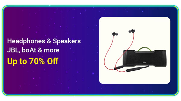 Up To 70% Off On Headphones And Speakers