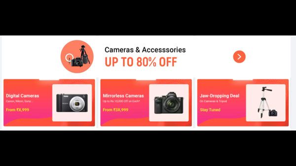 Up To 80% Off On Camera And Accessories