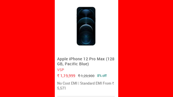 Apple iPhone 12 Pro Max (128 GB Storage, Pacific Blue)