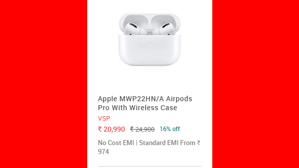 Apple MWP22HN/A Airpods Pro With Wireless Case