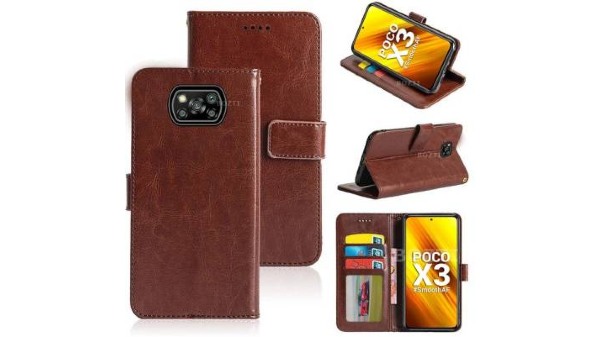 BOZTI Back Cover for Poco X3 (Blue, Rugged Armor)