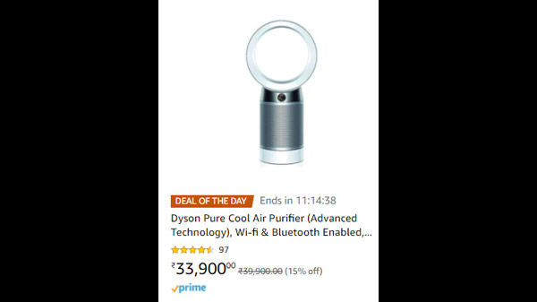 Dyson Pure Cool Air Purifier (Advanced Technology), Wi-fi & Bluetooth Enabled, Model DP04 (White/Silver)