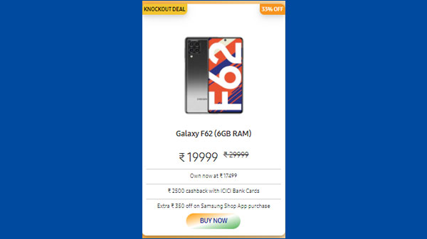 Samsung Galaxy F62 (6GB RAM)