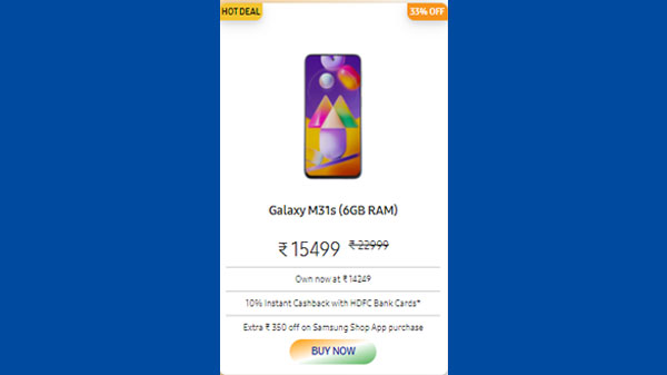 Samsung Galaxy M31s (6GB RAM)