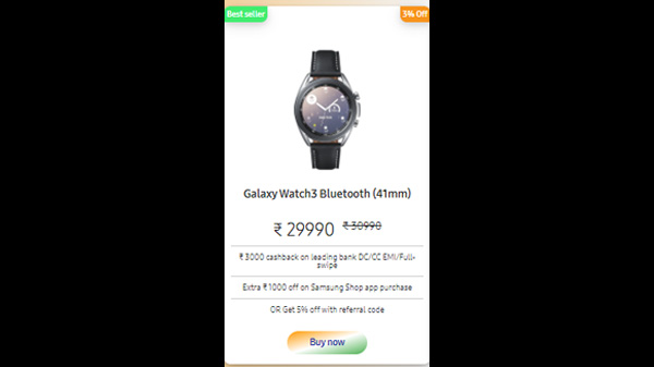 Samsung Galaxy Watch3 Bluetooth (41mm)