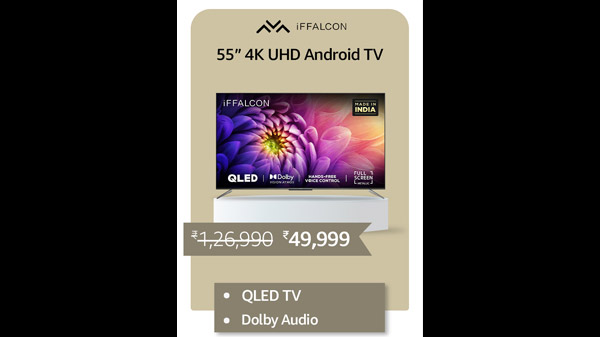 iFFALCON 139 cm (55 inches) 4K Ultra HD Smart Certified Android LED TV 55K71